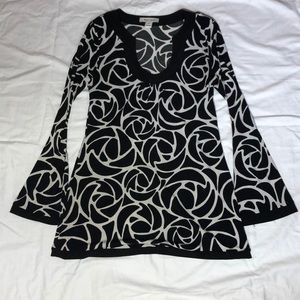 Black and White Long Sleeve Shirt